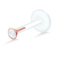 Small Stone Labret Silver LA-179